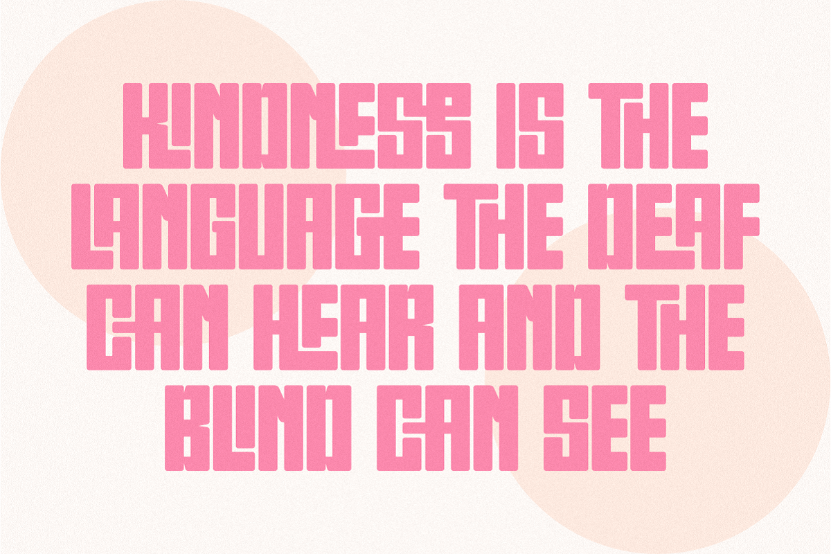 Kindness - Modern Sans Display Font, a Sans Serif Font by Pian45 Studio (Photo 2 of 8)