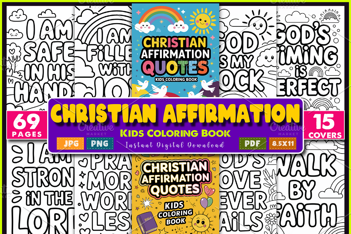Christian Affirmation Quotes Book, an Education Illustration by Ink Gallery (Photo 1 of 4)