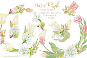 Pastel Pink-WatercolorClipartSet, an Illustration by watercolorwild.graphics (Thumbnail 5 of 6)