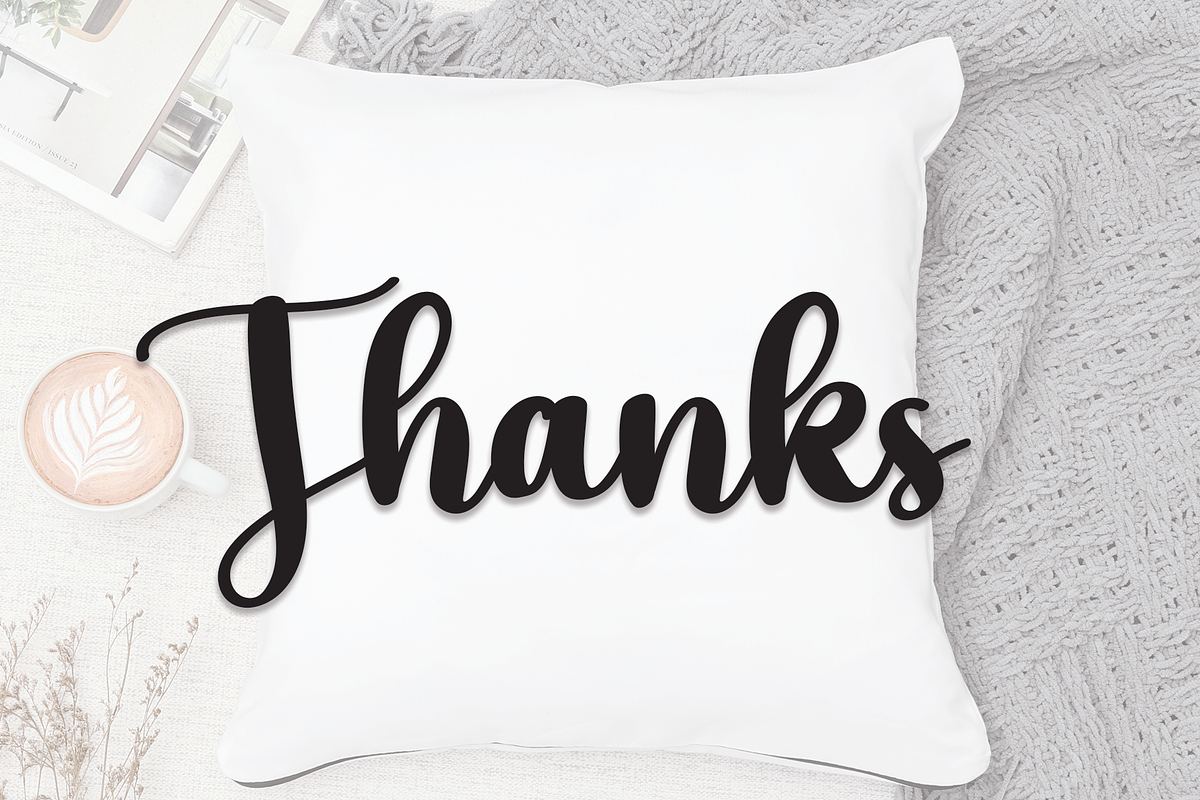 Pillow | Script Font, a Script Font by Scratchones (Photo 3 of 8)