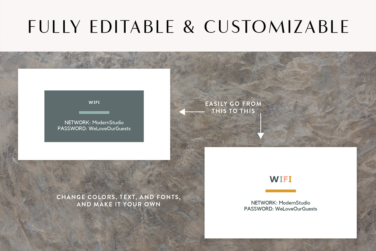 Moderno Info Signs for Airbnb Hosts, a Templates & Theme by Kin Studio (Photo 3 of 8)