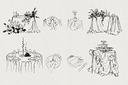 Timeless Romance: Wedding Line Art, a Decorative Illustration by AnnaPolitmerskaja (Thumbnail 5 of 8)