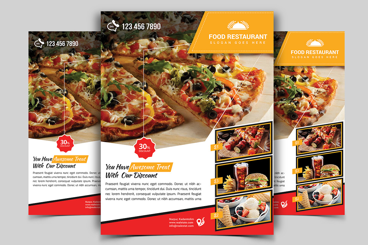 10 Restaurant Flyers Bundle 90% OFF, a Flyer Template by Imagine Design Studio (Photo 8 of 12)