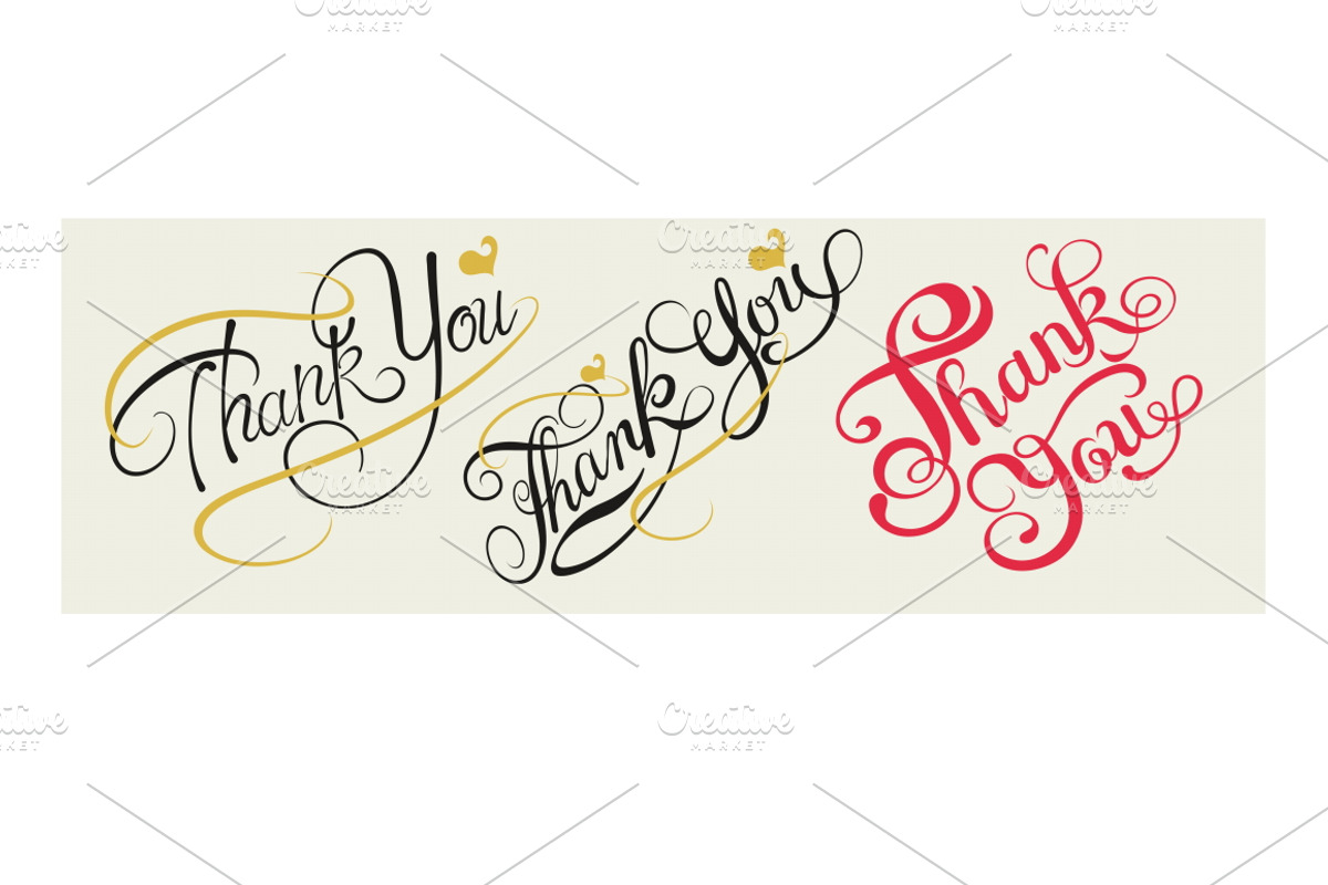 Thank You, lettering design