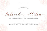 Beloved Ottilia Font + Free Logos, a Script Font by SNIPESCIENTIST (Thumbnail 1 of 23)