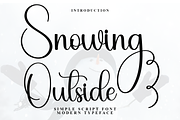 Snowing Outside, a Handwritten Font by FreshTypeINK (Thumbnail 1 of 8)