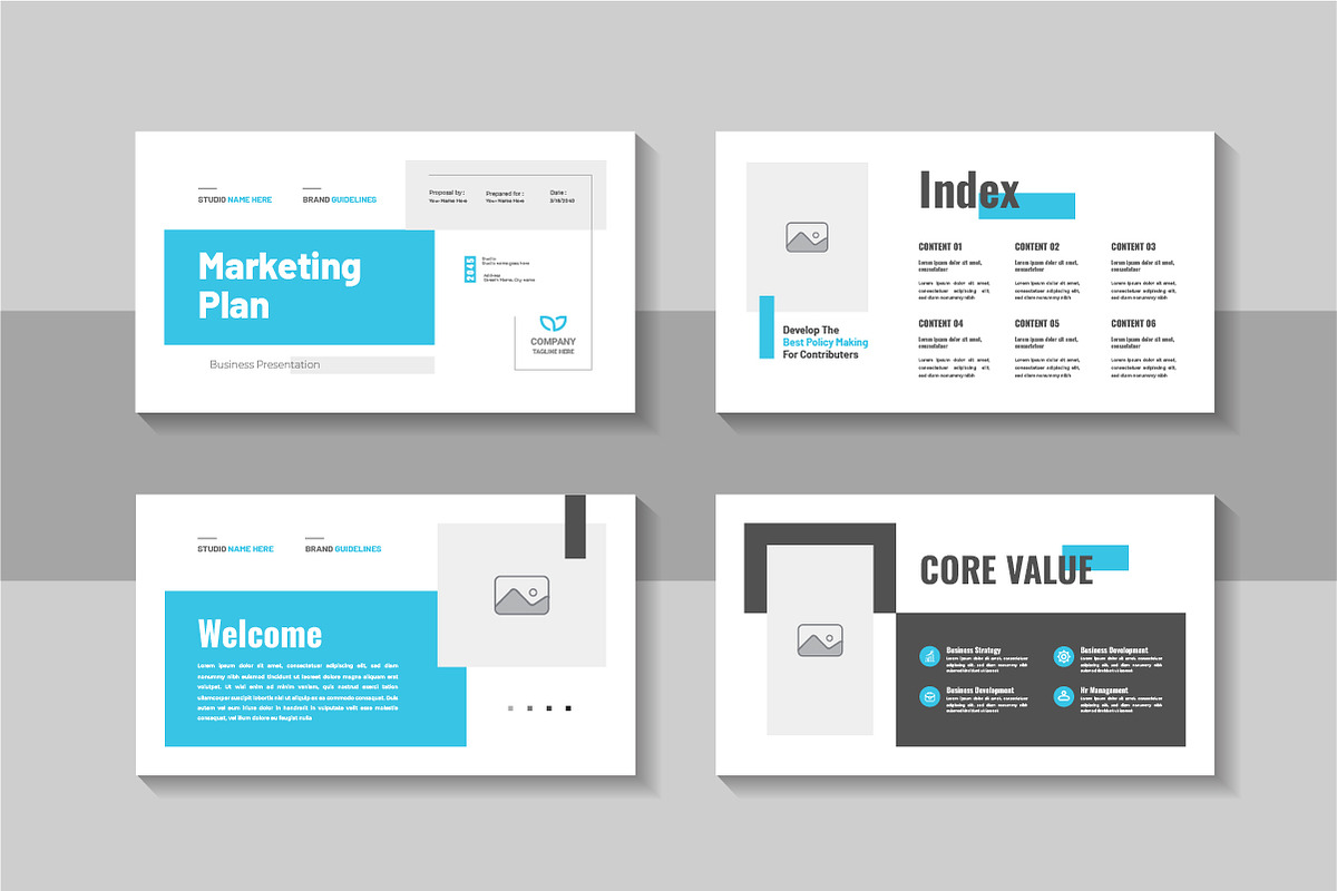 Clean Business Marketing Plan Deck, a Presentation Template by Pavel_design (Photo 2 of 4)