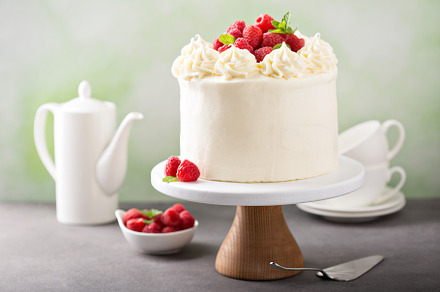 White chocolate raspberry cake, a Food & Drink Photo by farwasser