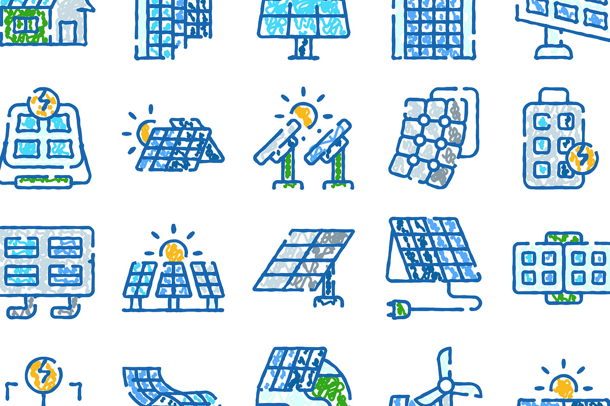 Solar panels set creating renewable, an Object Graphic by pikepicture (Photo 3 of 3)