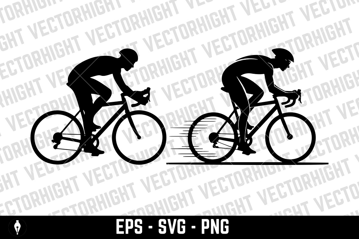Cyclist isolated on white, a Transportation Illustration by Vectorhight (Photo 3 of 4)