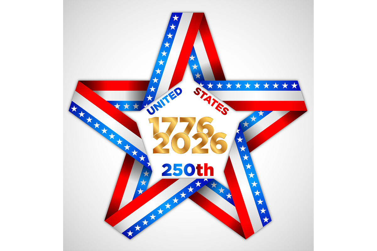 US star 250th of the USA 2026, an Education Illustration by frizio
