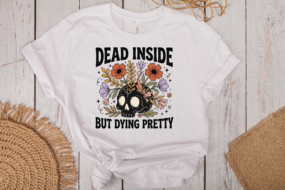 Boho Halloween Skull Flower PNG, a Work Illustration by CraftArtStudio (Photo 3 of 4)