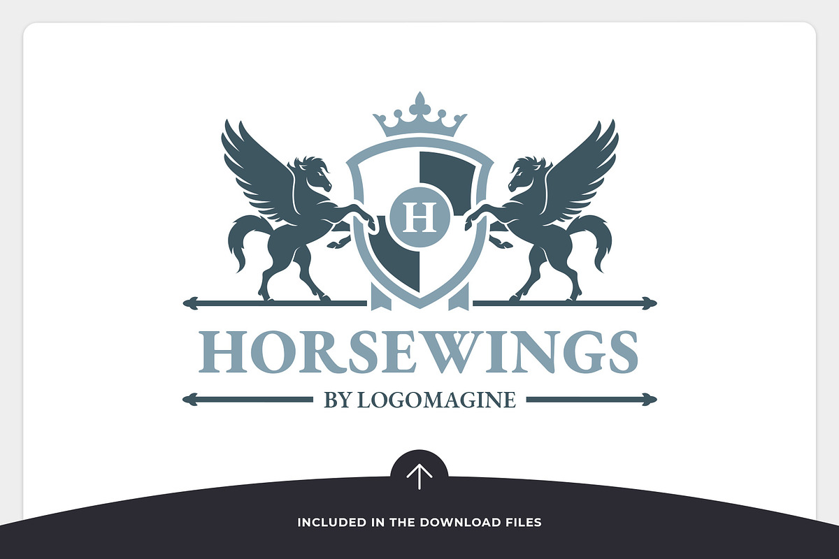 Pegasus Crest Logo Template, a Branding & Logo Template by LOGOMAGINE (Photo 11 of 13)