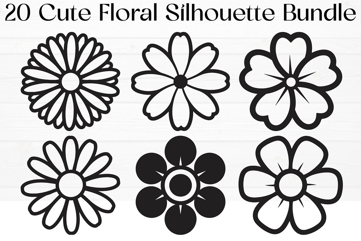 Cute Floral Silhouette, an Object Graphic by Designer_Momina (Photo 1 of 10)