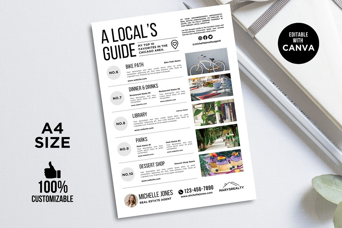 Real Estate Local Guide Flyer Canva, a Flyer Template by CreativeVinesStore (Photo 4 of 6)