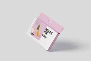 Package Box Mockup - Wide Rectangle