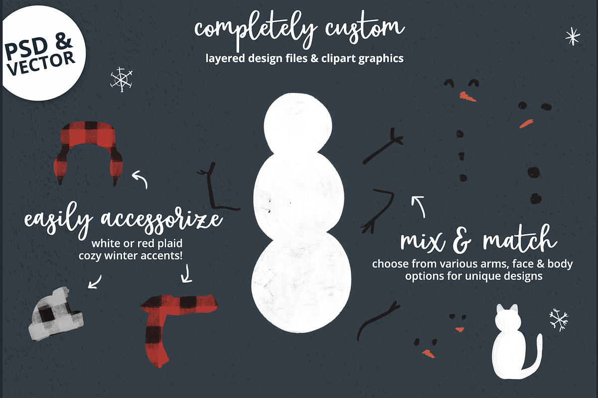 Snowman Family Maker, a Person Illustration by plaidGecko (Photo 3 of 7)
