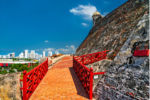 Castillo San Felipe de Barajas ramp, an Architecture Photo by Leonid Andronov