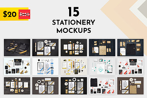 SALE - 15 Stationery Mockups