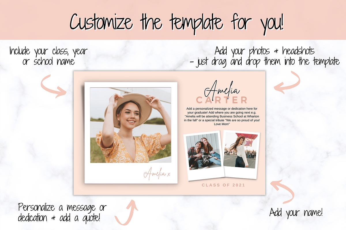 Half Page - Yearbook Ad Template, a Magazine Template by Templatables (Photo 2 of 7)
