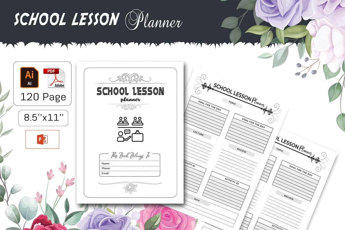 School Lesson Plan, a Stationery Template by design_hut (Photo 1 of 3)