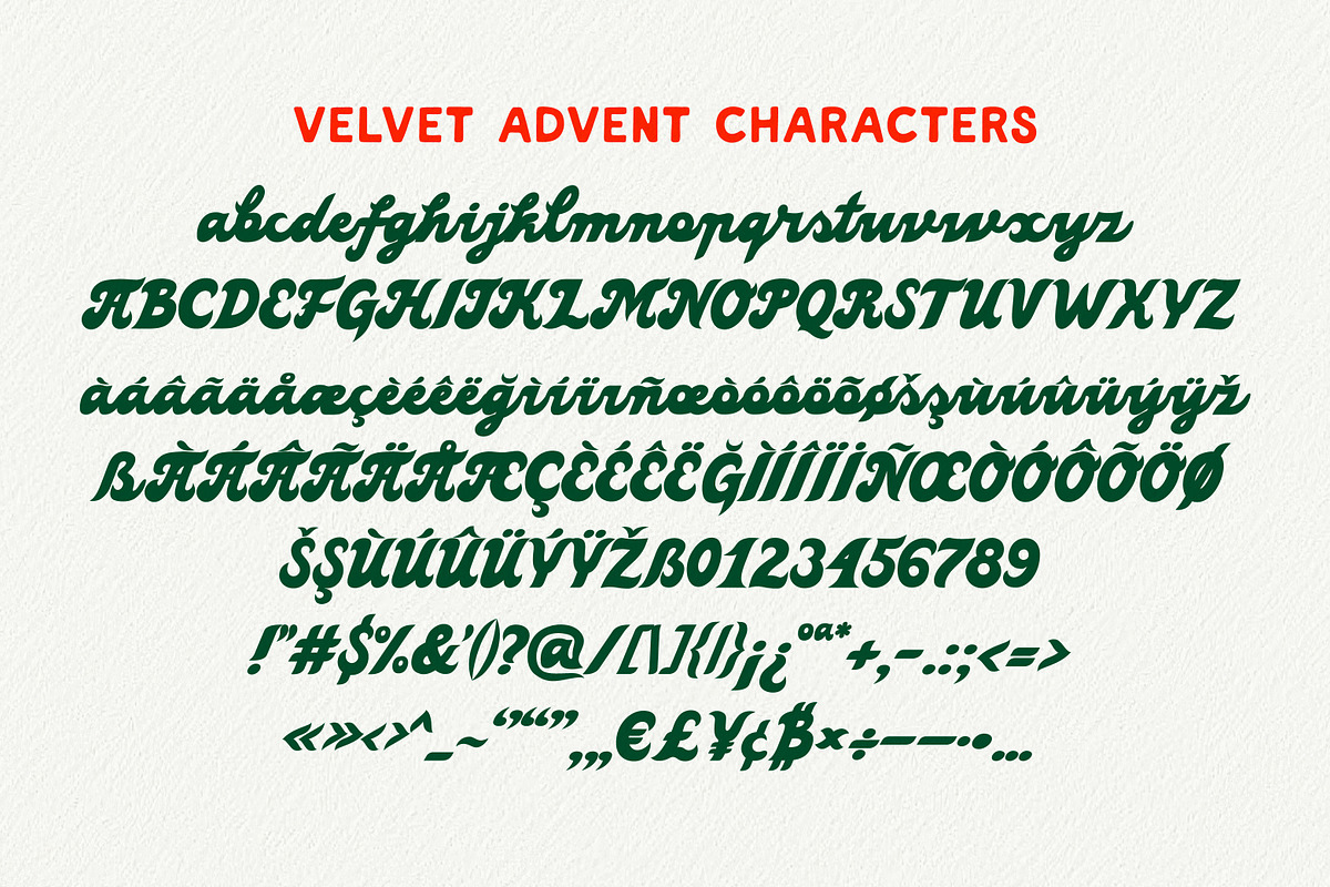 Velvet Advent Christmas Bold Script, a Script Font by Struvictory.art (Photo 5 of 9)