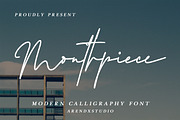 Mouthpiece - Modern Calligraphy Font, a Script Font by Arendxstudio (Thumbnail 1 of 10)