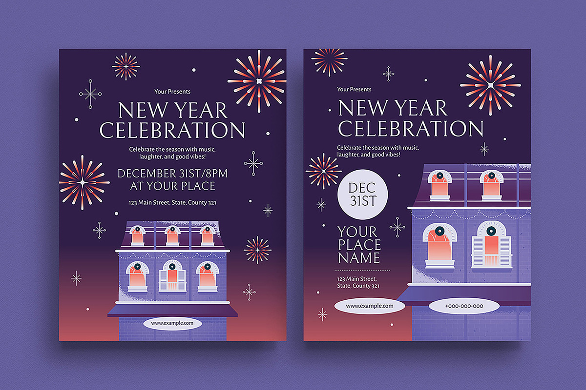 Modern New Year Celebration Flyer, a Flyer Template by VectorVactory (Photo 1 of 3)