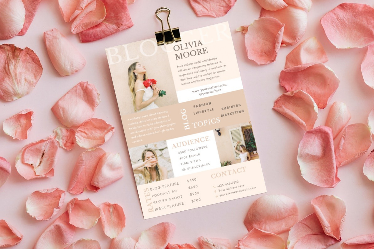 Blogger Creative Media Press Kit, a Resume Template by Golden Horizons Studio (Photo 10 of 11)