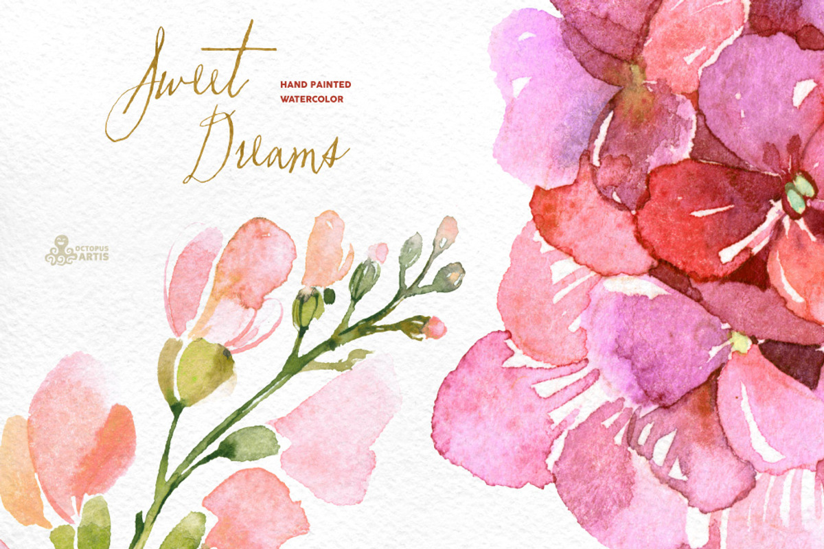 Sweet Dreams. Floral Collection, an Illustration by OctopusArtis (Photo 4 of 4)