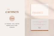 Carmen Thank You Note Template, a Card Template by Atlas & Anchor Designs (Thumbnail 1 of 8)