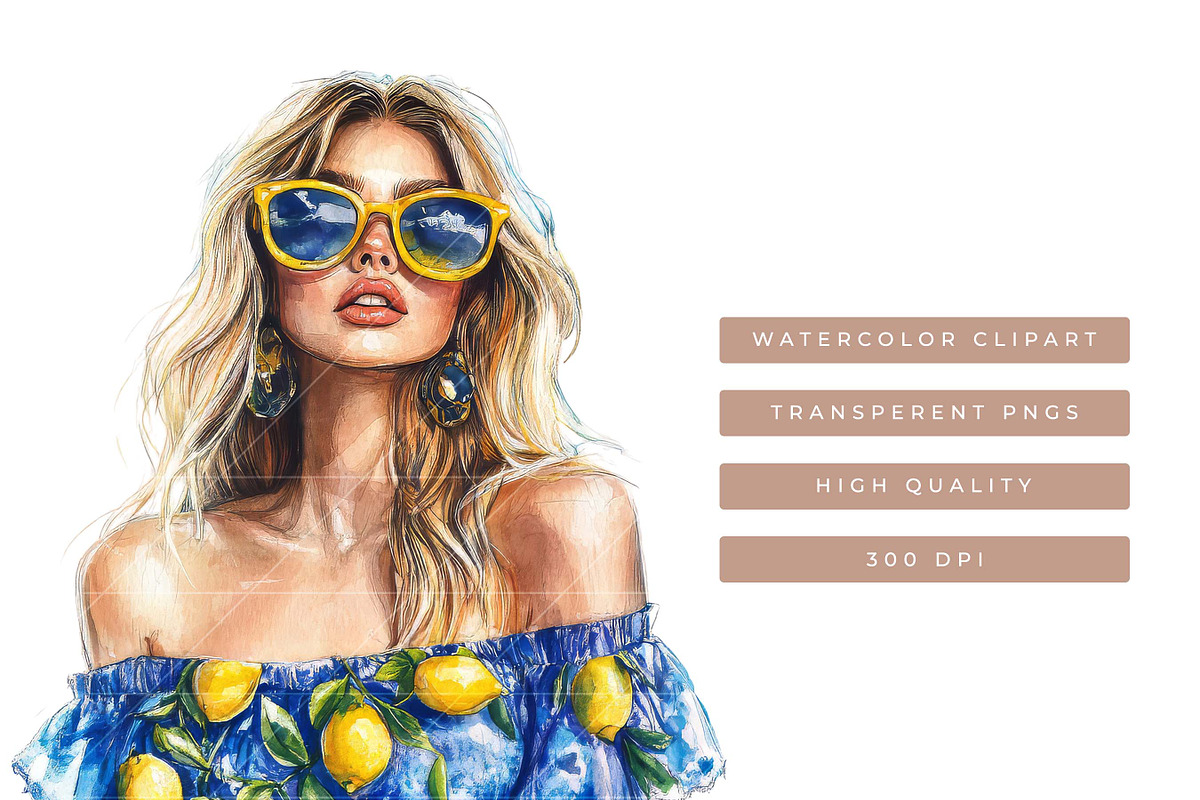 Watercolor Italian Clipart Bundle, an Object Illustration by SparkyDesignsUS (Photo 8 of 10)