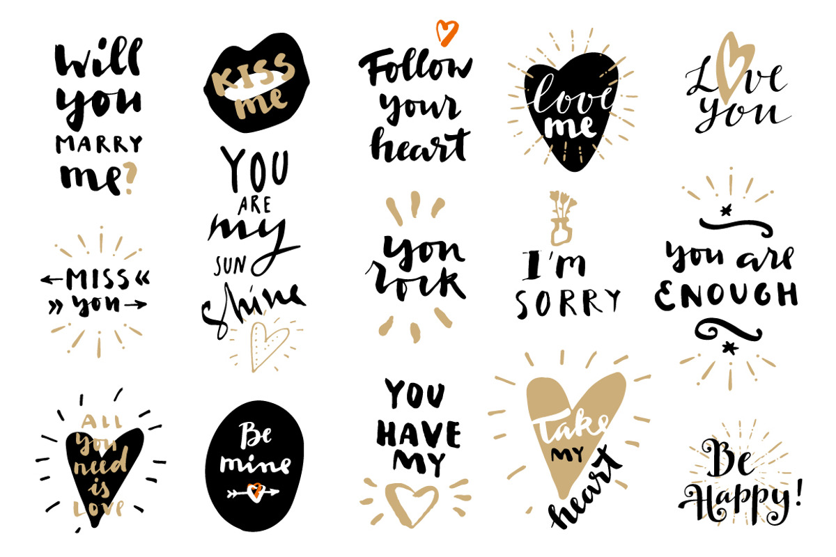 Valentine's Day Set, a Decorative Illustration by Soulful Vectors (Photo 1 of 5)