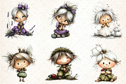 Whimsical Fairy Clipart Bundle, an Illustration by DreamCafeArt (Thumbnail 6 of 7)