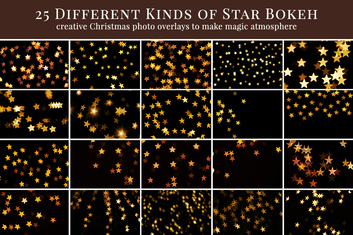 Gold Stars Bokeh Photo Overlays, a Layer Style Add-On by BrownLeopard (Photo 2 of 9)