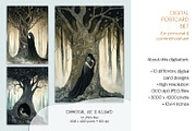 Entangled Tree Dryads Postcards, a Decorative Illustration by The Dutch Lady Designs (Thumbnail 4 of 5)