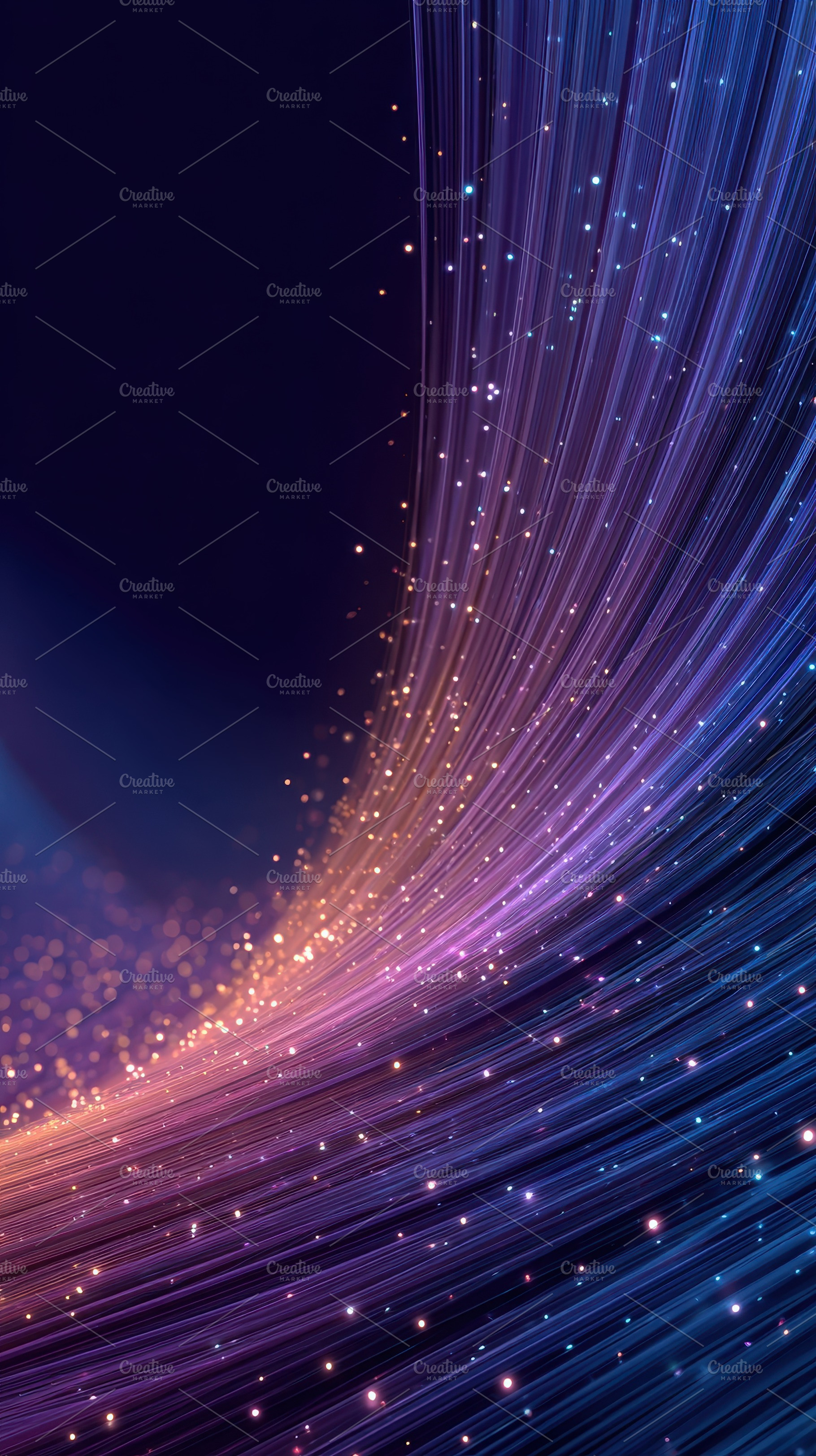 Abstract glowing purple and blue fib, a Photo by Pixeness Studio