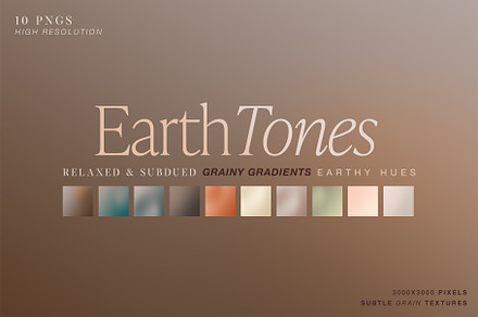 Earth Tones Gradient Set, a Texture Graphic by MWDesign