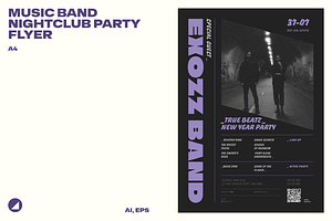 Music Band Nightclub Party Flyer, a Flyer Template by Danil Polshin