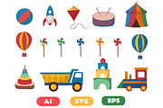 Cute Kids Toys Illustration Set, an Education Illustration by Artnivora.Std (Thumbnail 2 of 3)