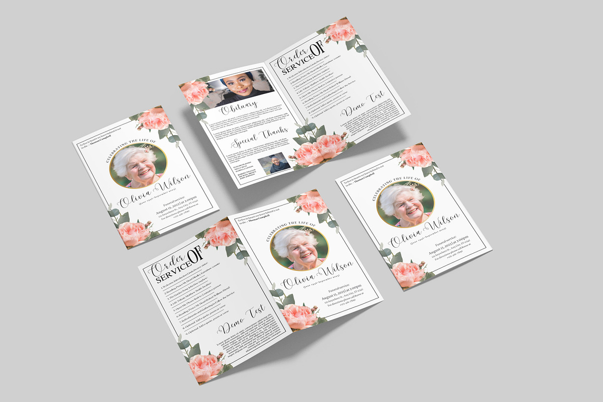 Funeral Program Announcement, a Templates & Theme by iloveTemplate (Photo 3 of 3)