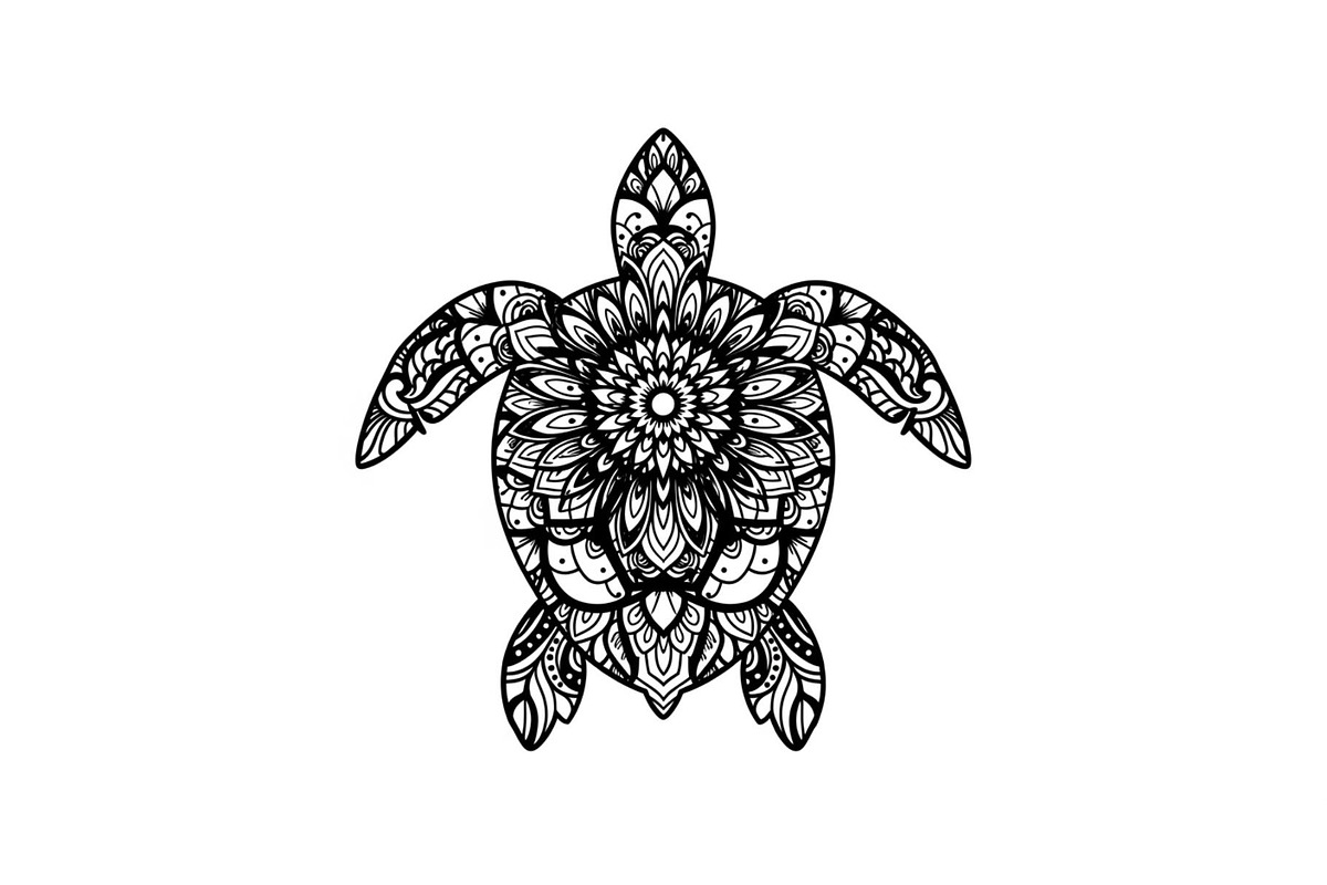 Mandala Sea Turtle SVG Bundle, an Illustration by yasushie (Photo 14 of 31)