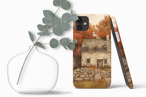 Autumn Houses Illustrations