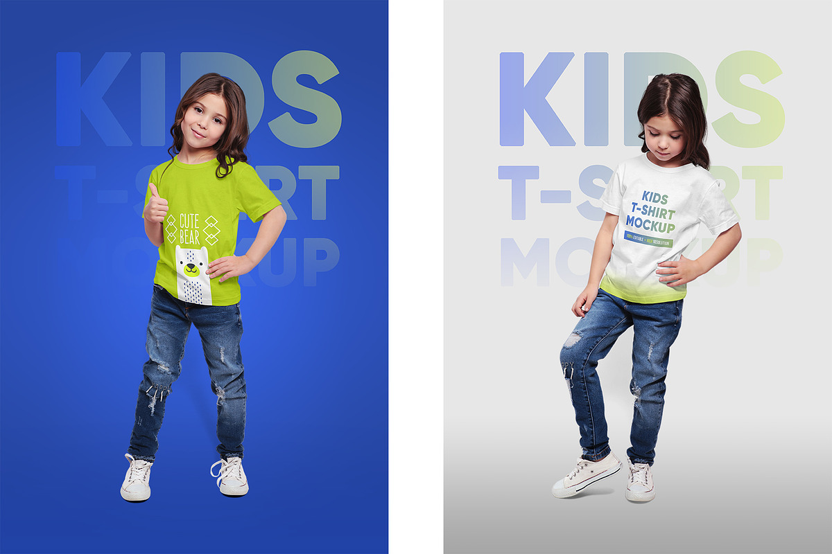 Mixed Kids T Shirt Mockups Vol3, a Shirt Mockup by Hi, Mock-Up! (Photo 11 of 15)