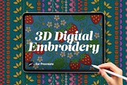 Procreate 3D Digital Embroidery, a Brush Add-On by Hanna Inaiáh (Thumbnail 1 of 11)