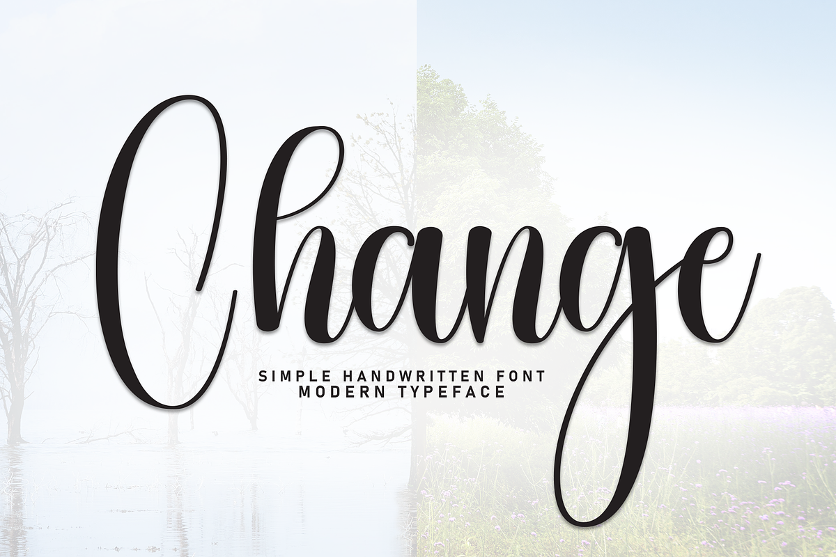 Change | Script Font, a Handwritten Font by Scratchones (Photo 1 of 8)