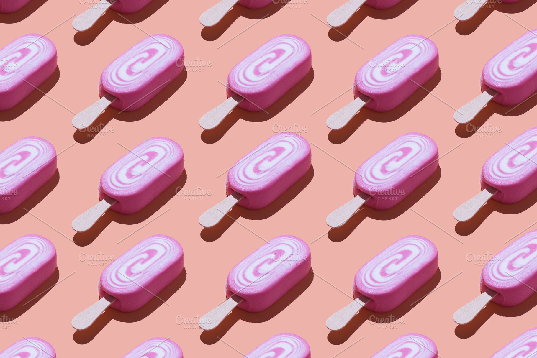 Ice cream popsicle containing ice, cream, and popsicle, a Food & Drink Photo by bogdandimages