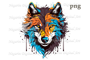 Watercolor Wolf Logo Style Digital, an Object Graphic by Negarin Digital Art (Thumbnail 2 of 9)
