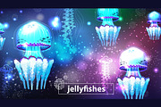 Underwater Jellyfish, an Illustration by ViktoriaARTprint (Thumbnail 6 of 9)