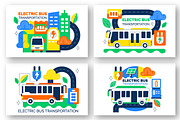 10 Electric Bus Transportation, a Transportation Illustration by denayunebgt (Thumbnail 2 of 4)